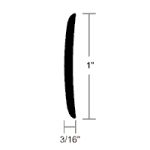 Taco Marine A51-0106 Aluminum Half Oval 1" x 3/16" | Blackburn Marine Rub Rail